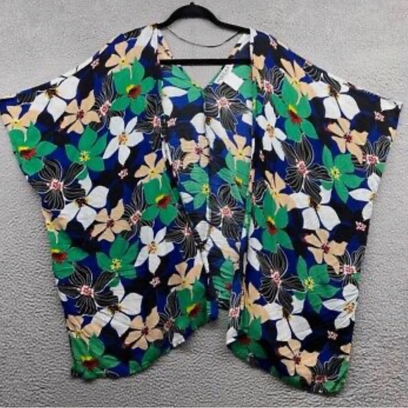 Ingear Resort kimono style cover up multi color floral print - Picture 1 of 7